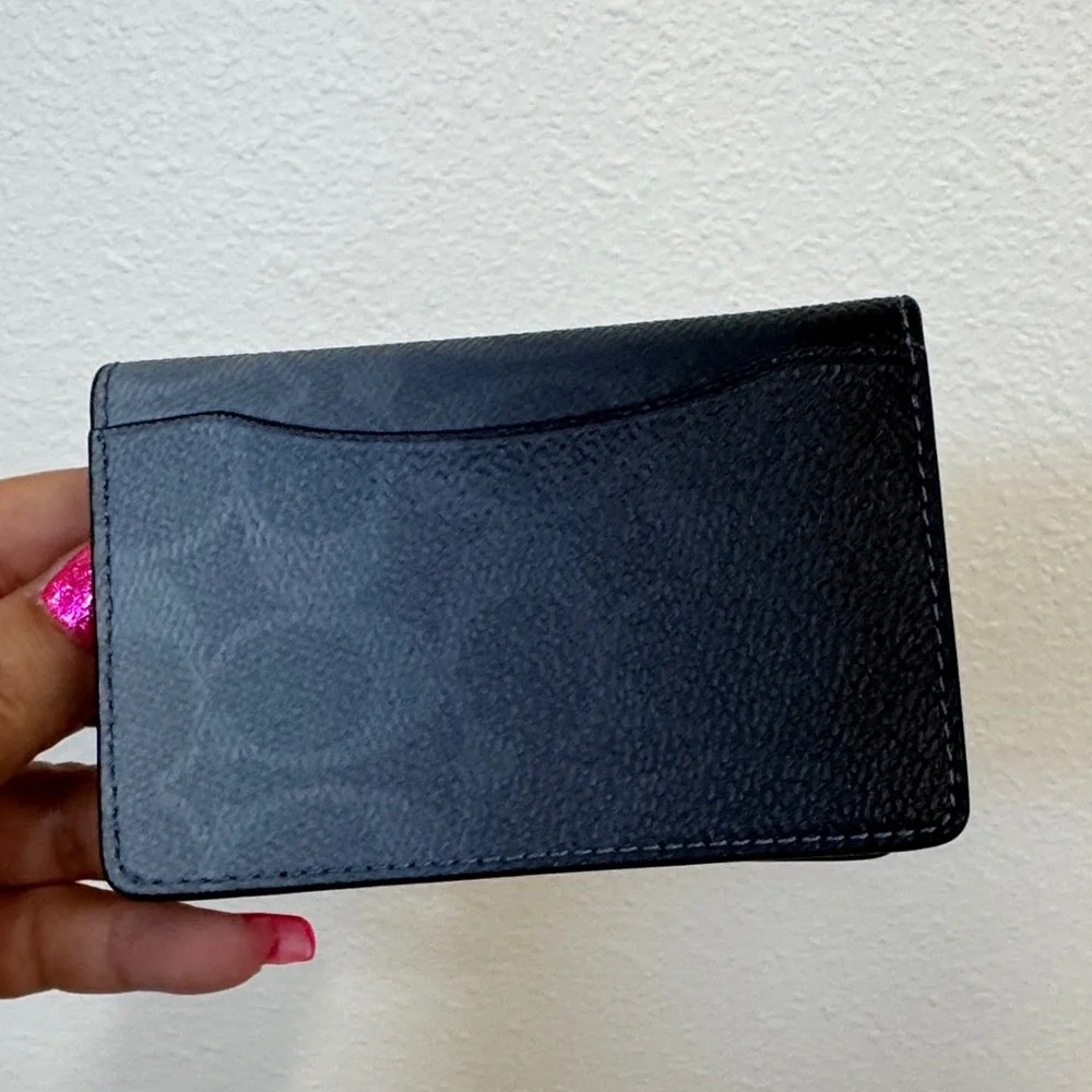Coach ombré men's Leather Card & Key Holder